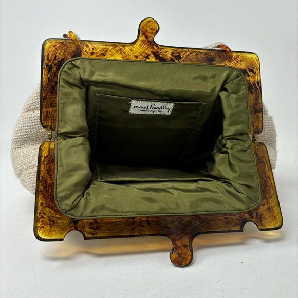 Vintage Maud Hundley Tapestry Needlepoint Purse Bag Floral - Picture 7 of 16